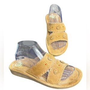 Earth Shoe Leather Missouri Sandals Women’s Size 9 Slip On Comfort First Gelron